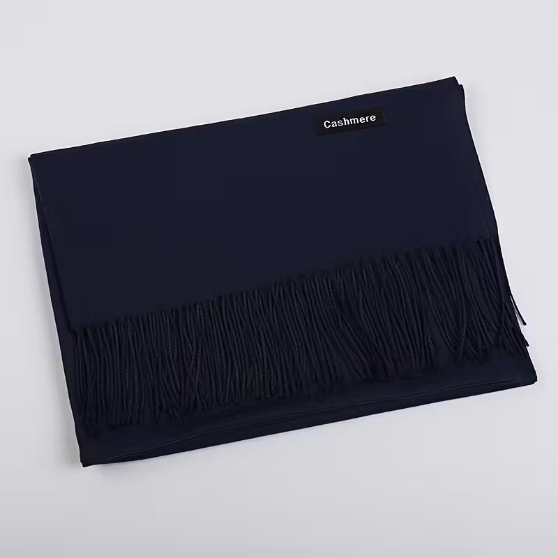 Cozy Plain Cashmere Feel Winter Scarf