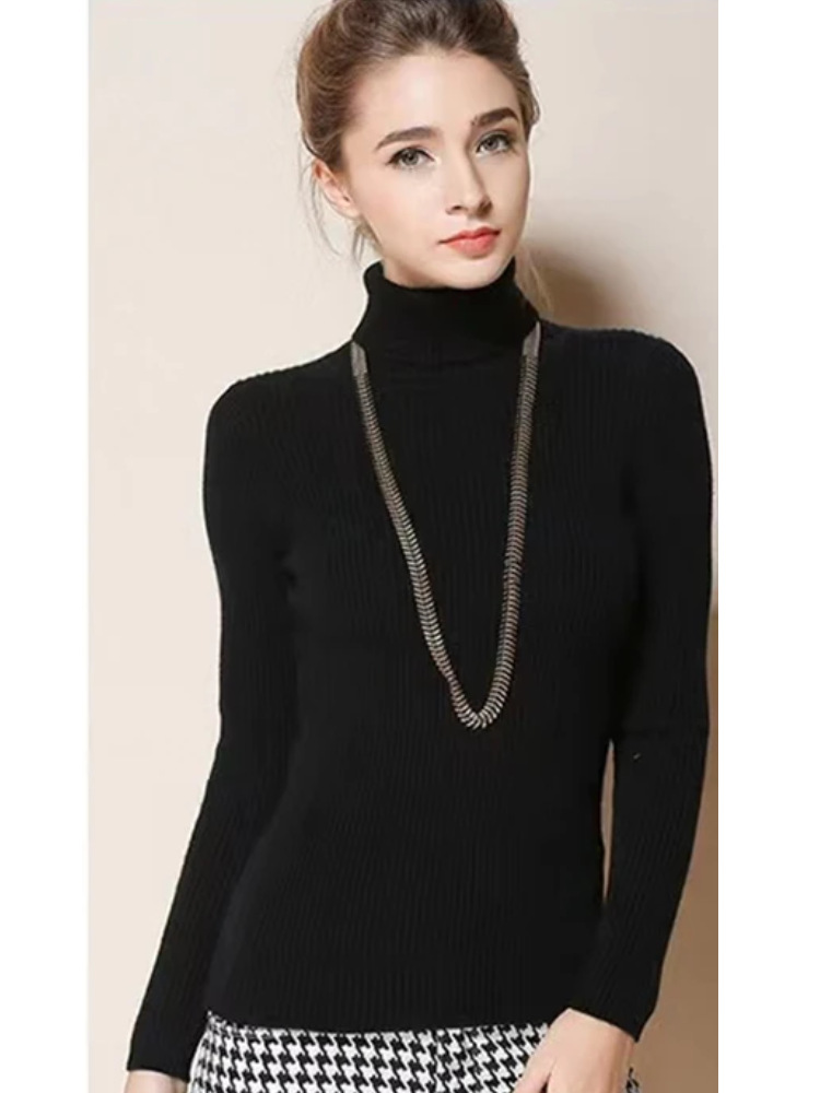 Cozy Women's Soft Knit Winter Turtleneck Sweater - BritishElegance