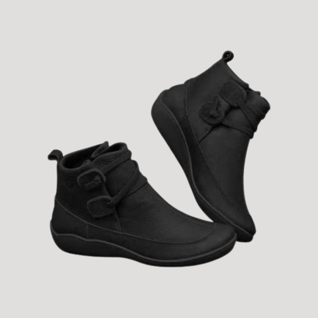 Ladies Insulated Snow Boots Waterproof Leather Ankle Boots