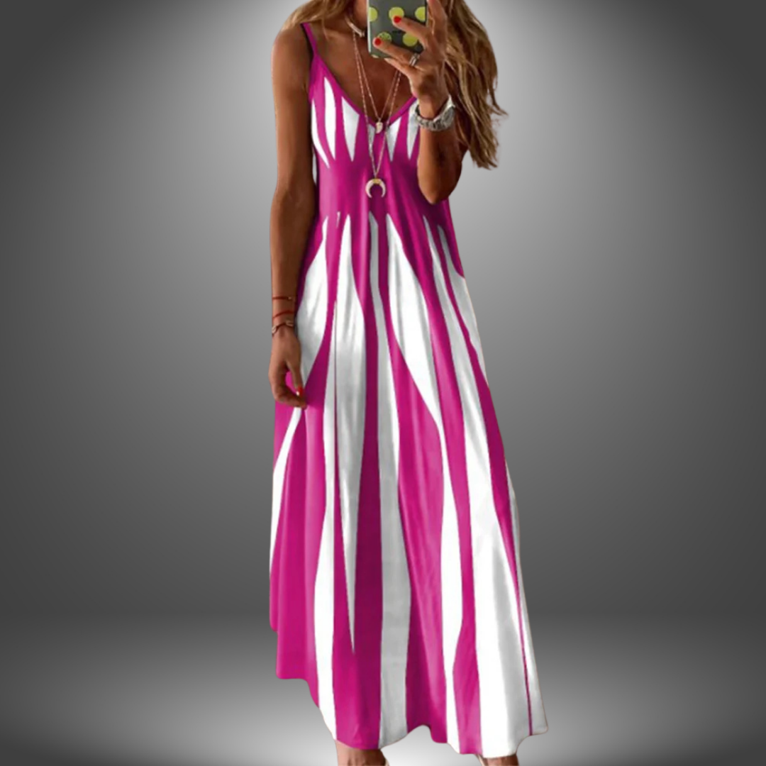 Chic Vertical Stripe Sundress for Women