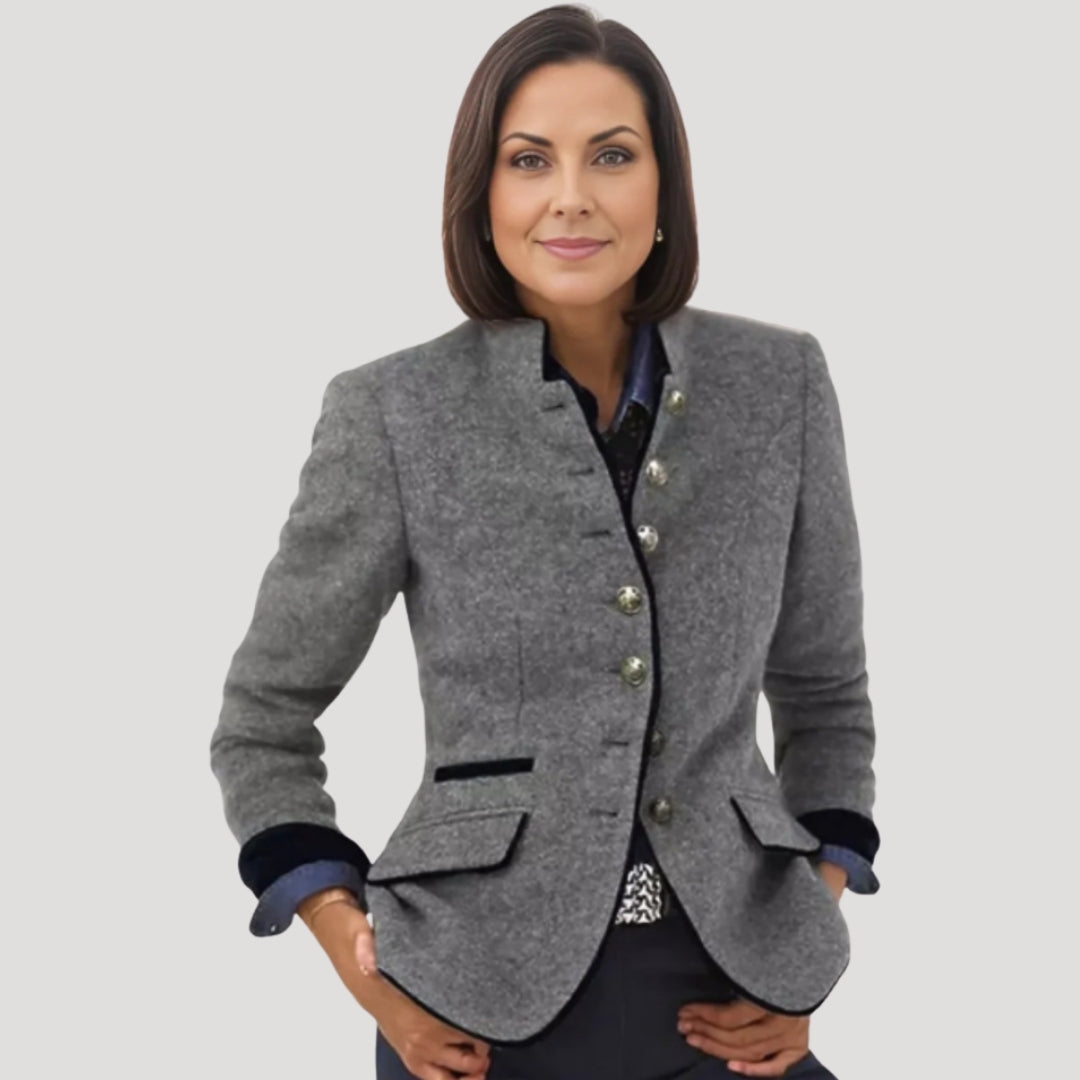 Classic Fit Tweed Blazer Jacket