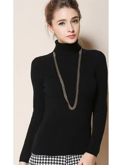 Cozy Women's Soft Knit Winter Turtleneck Sweater