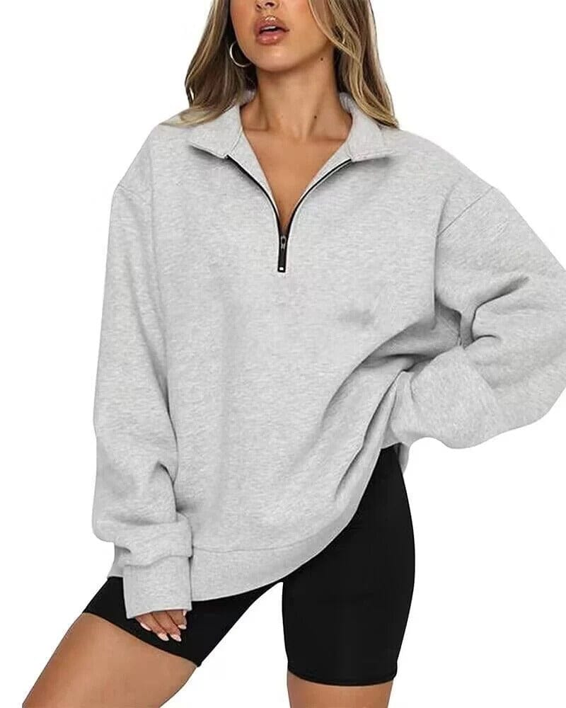 Warm Zipped Sweater for Women - Classic Winter Style
