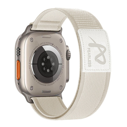 Durable Nylon Band with Leather Patch for Apple Watch