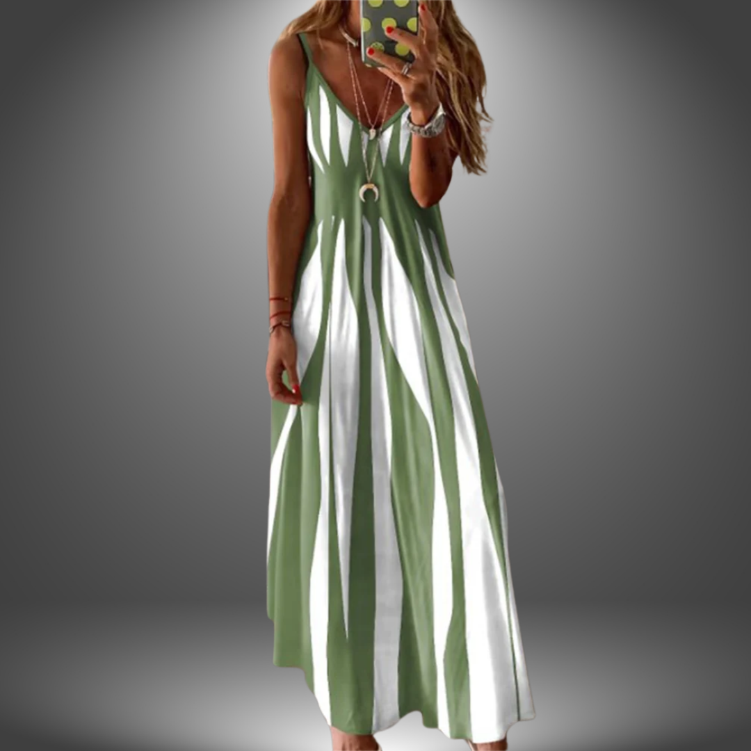Chic Vertical Stripe Sundress for Women