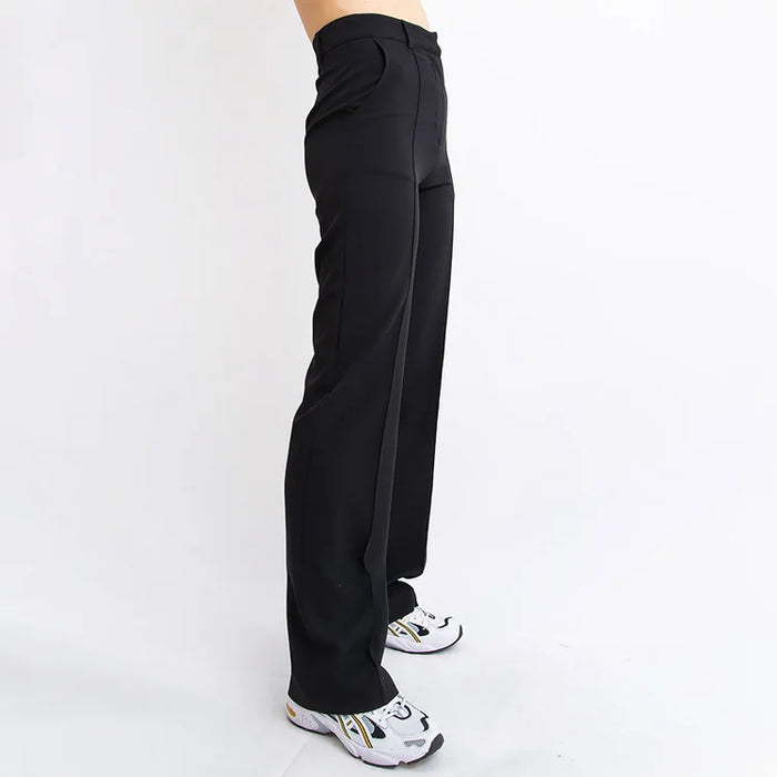 Classic High Waist Straight Leg Trousers for Women - VogeLuxe
