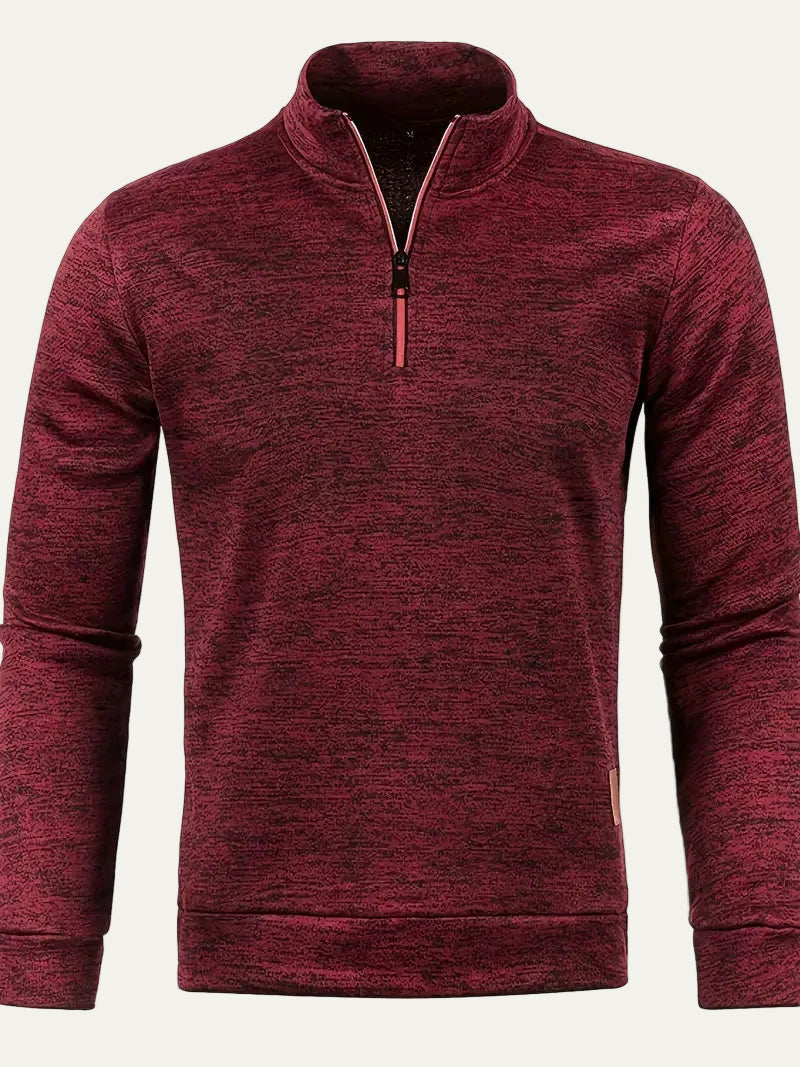 VogeLuxe | Men’s Contrast Trim Quarter Zip Pullover