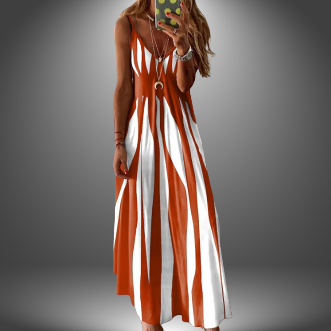 Chic Vertical Stripe Sundress for Women
