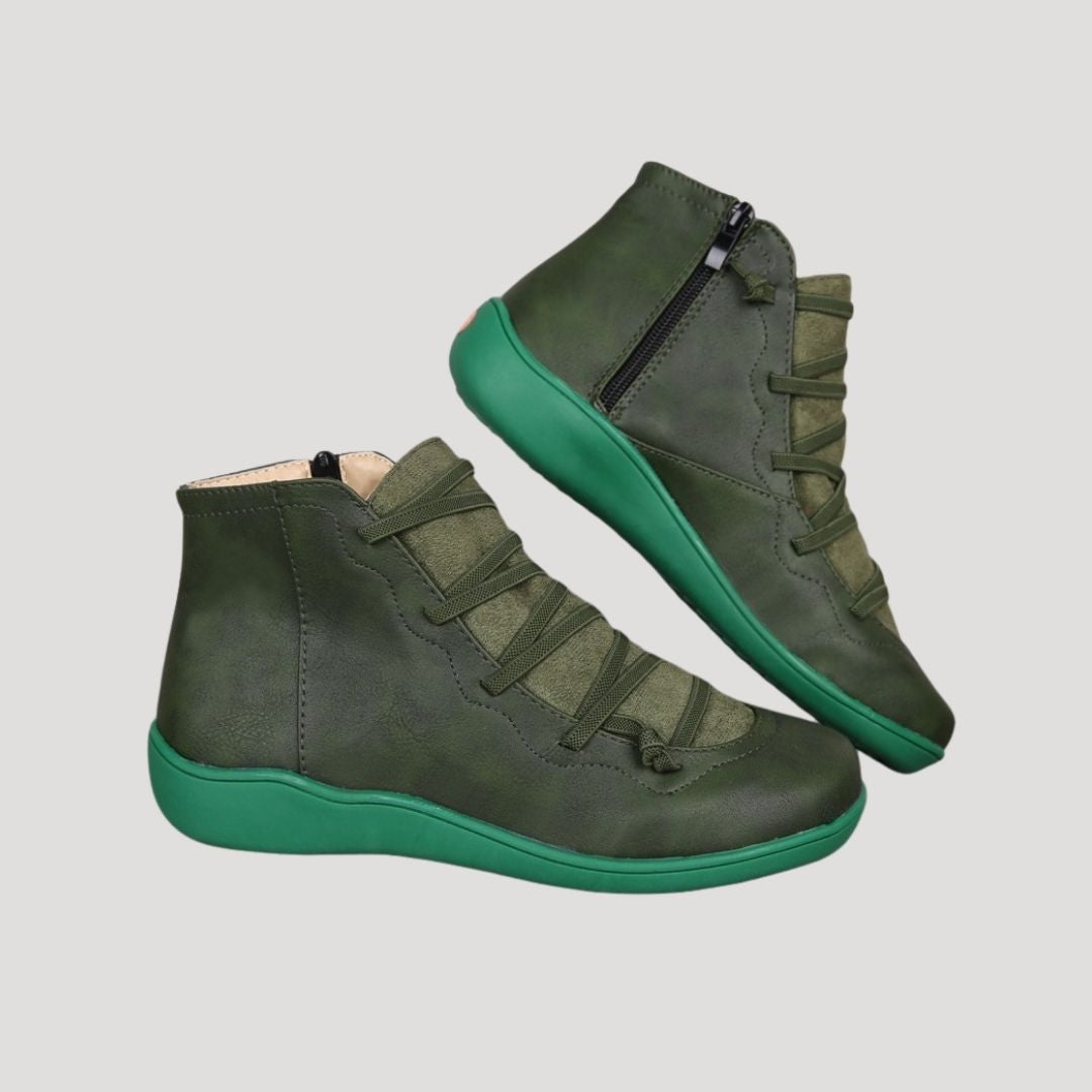 Ladies Insulated Snow Boots Waterproof Leather Ankle Boots