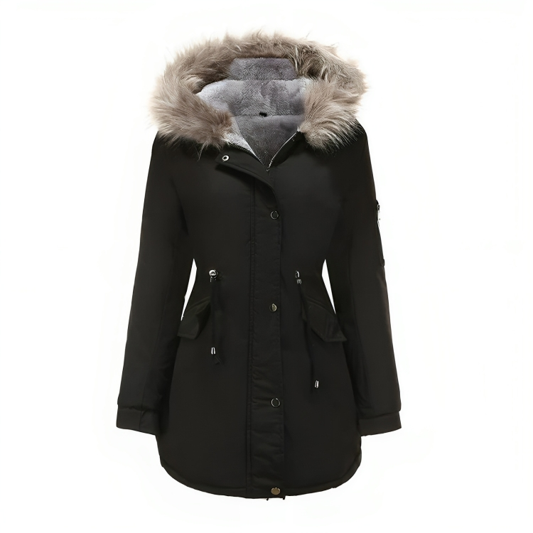 Warm Vegan Parka Coat for Women with Sustainable Materials