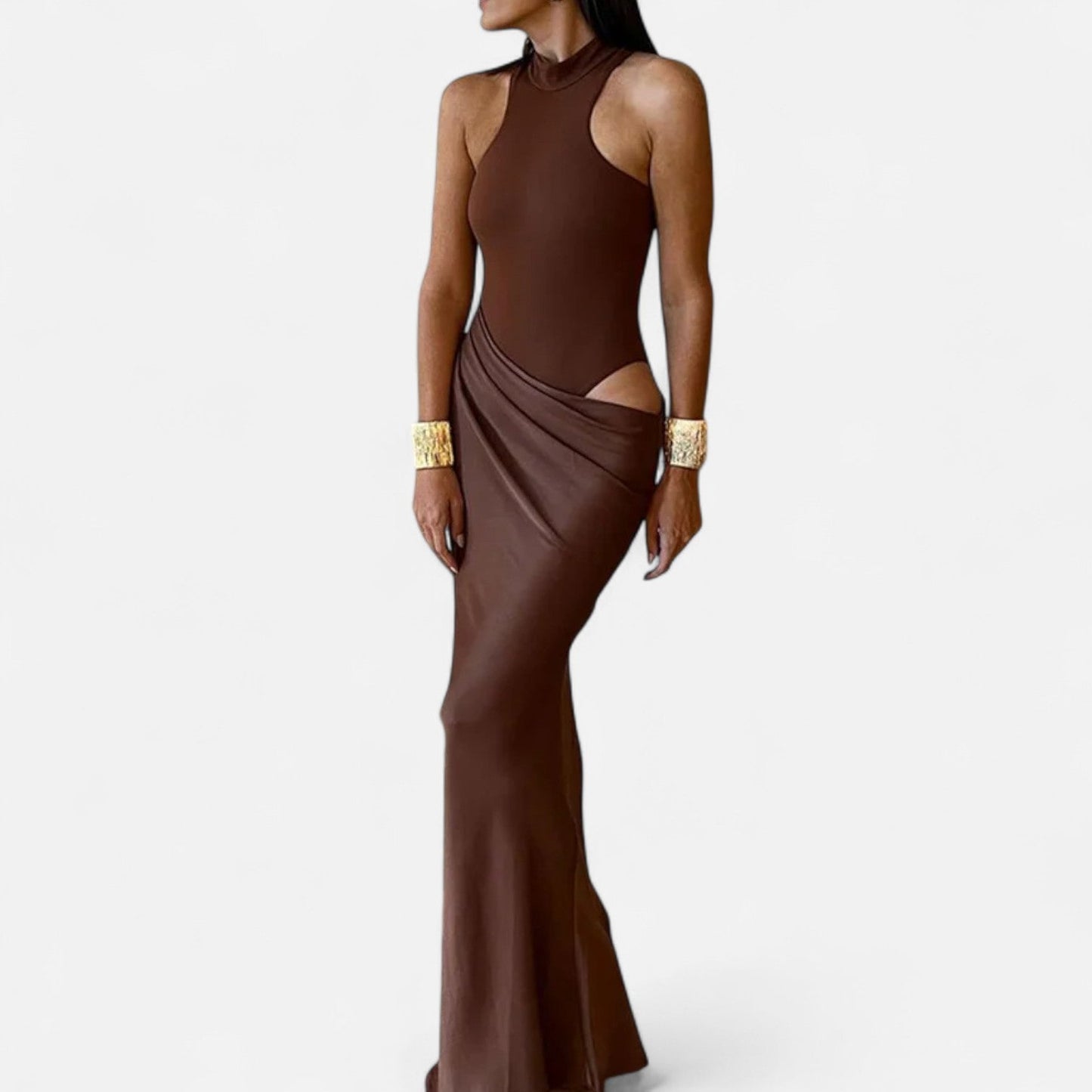Luxurious Satin Maxi Dress for Women