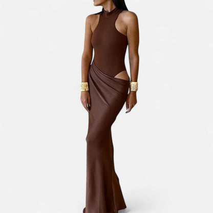 Luxurious Satin Maxi Dress for Women