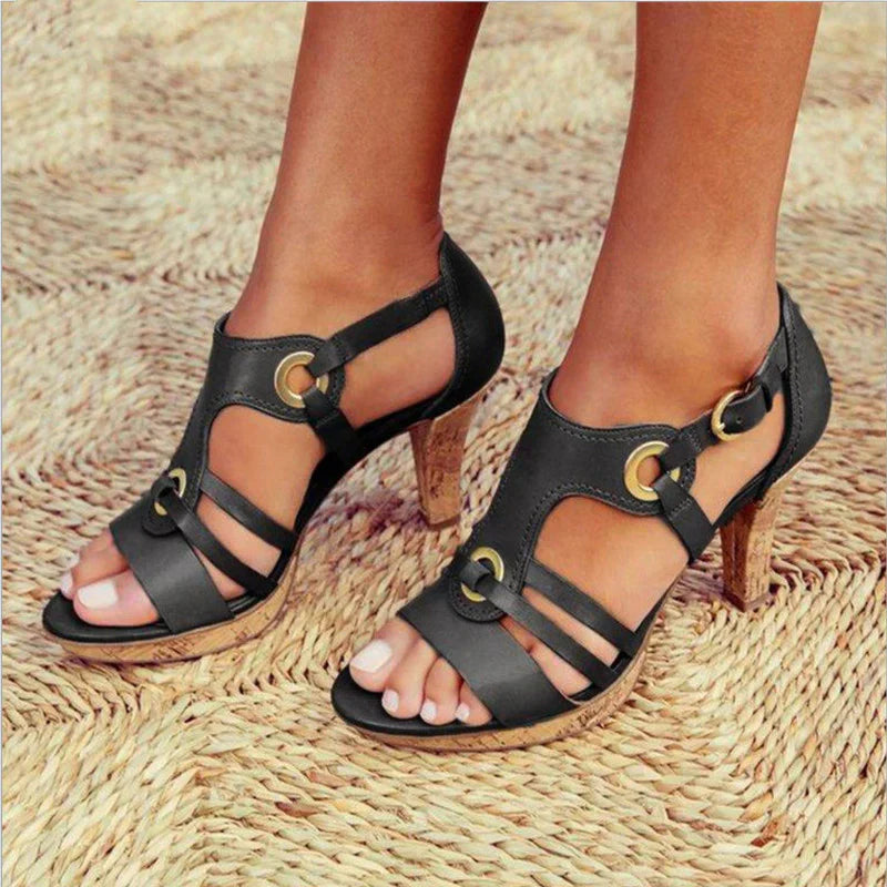 Elegant Ankle Strap High Heels