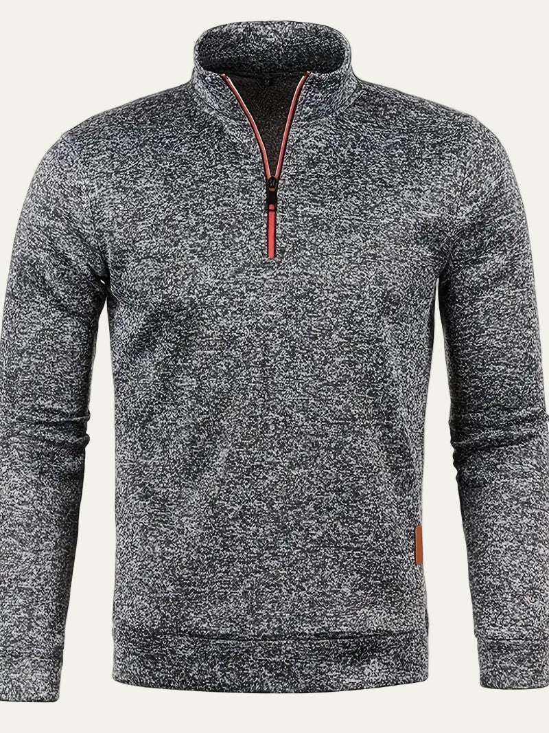 VogeLuxe | Men’s Contrast Trim Quarter Zip Pullover