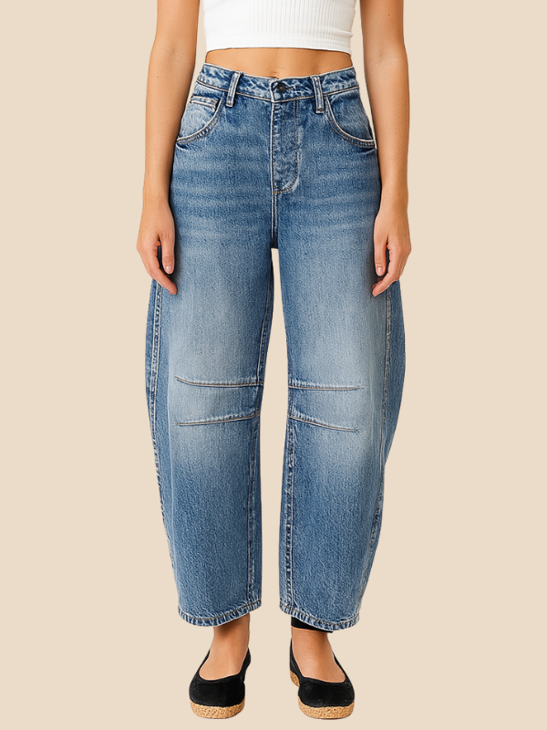 Comfortable High Waist Leopard Jeans for Women