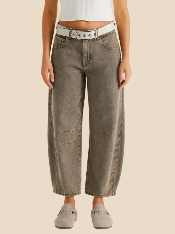 Comfortable High Waist Leopard Jeans for Women