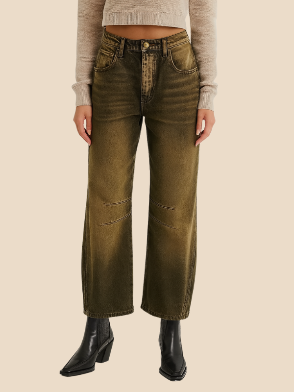 Comfortable High Waist Leopard Jeans for Women