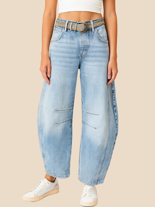Comfortable High Waist Leopard Jeans for Women