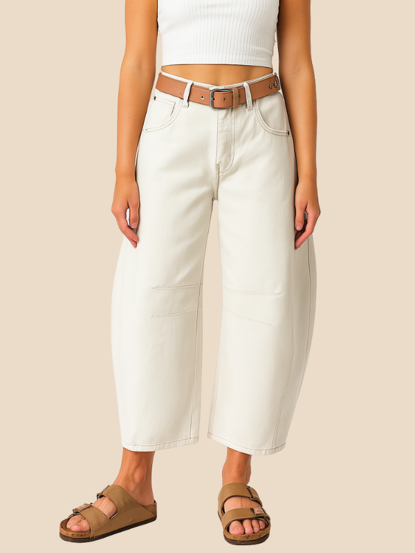 Comfortable High Waist Leopard Jeans for Women