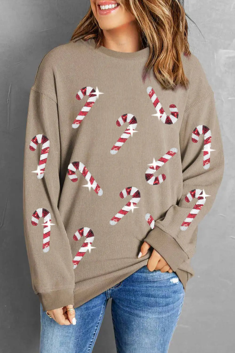 Sparkly Red Christmas Tree Women's Sweatshirt