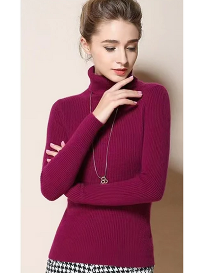 Cozy Women's Soft Knit Winter Turtleneck Sweater