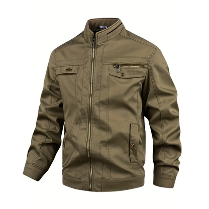 VogeLuxe | Men’s Utility Zip Front Multi Pocket Jacket