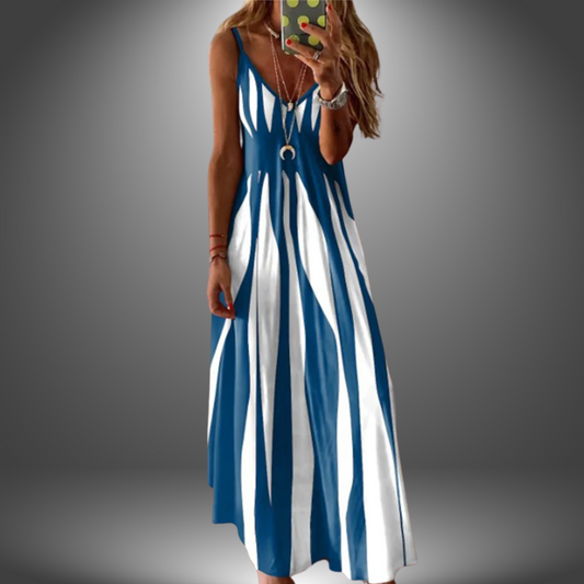Chic Vertical Stripe Sundress for Women - VogeLuxe