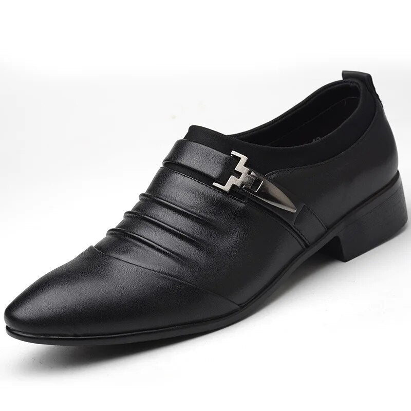 Luxury Black Tie Leather Dress Shoes
