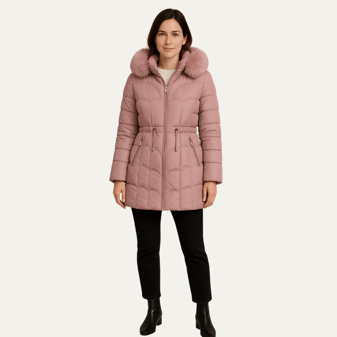 VogeLuxe | Women’s Elegant Hip-Length Puffer Jacket