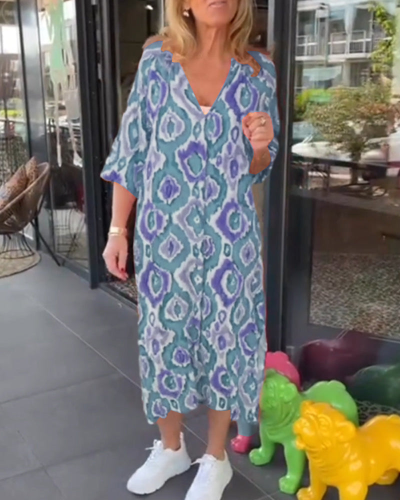 Chic Ladies Floral Long Summer Dress