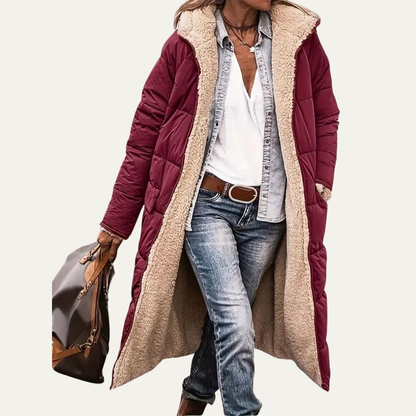 VogeLuxe | Women’s Reversible Hooded Longline Winter Coat