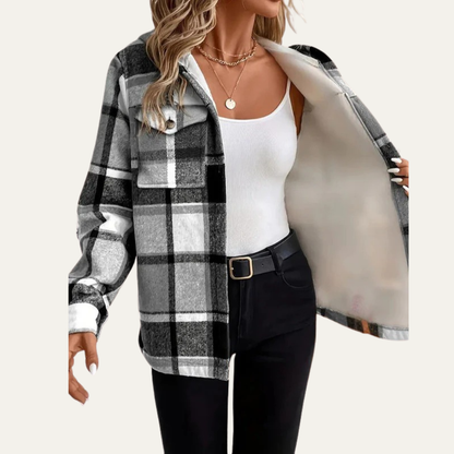 VogeLuxe | Women’s Cozy Plaid Shacket