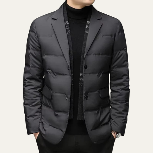 VogeLuxe | Men’s Quilted Down Blazer Jacket