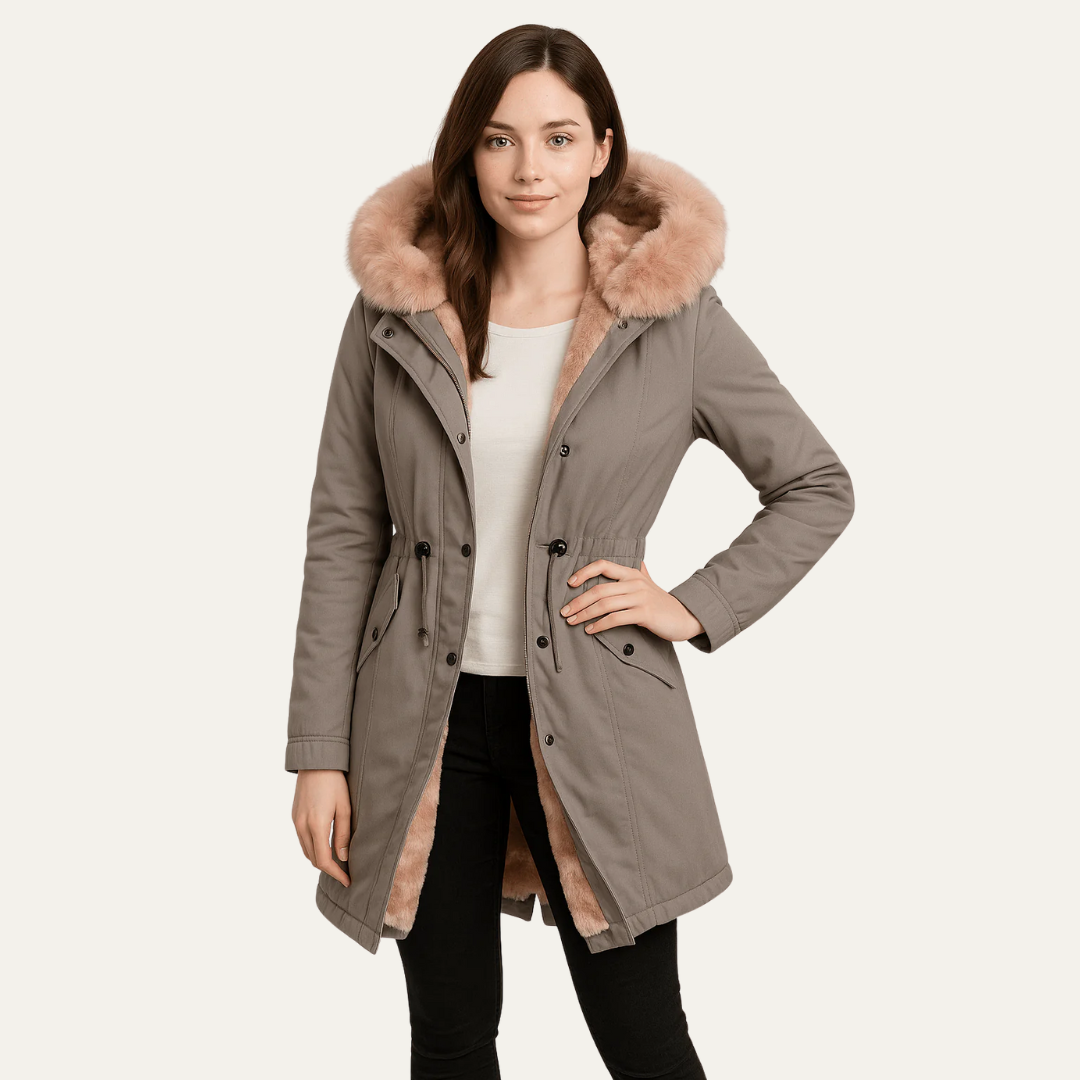 VogeLuxe | Women’s Fitted Faux-Fur Parka