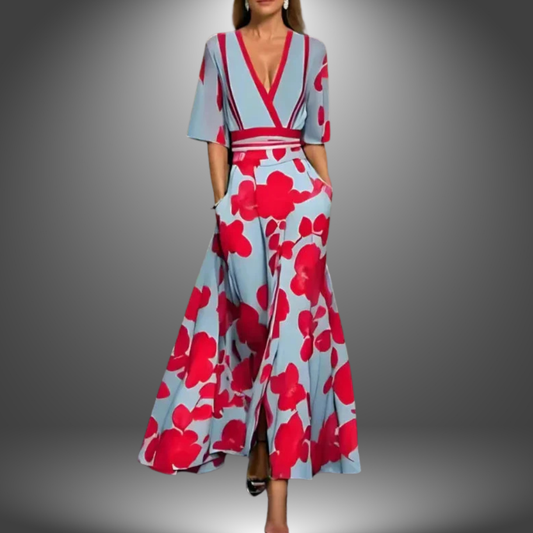 Beautiful Flower Long Dress for Ladies - VogeLuxe