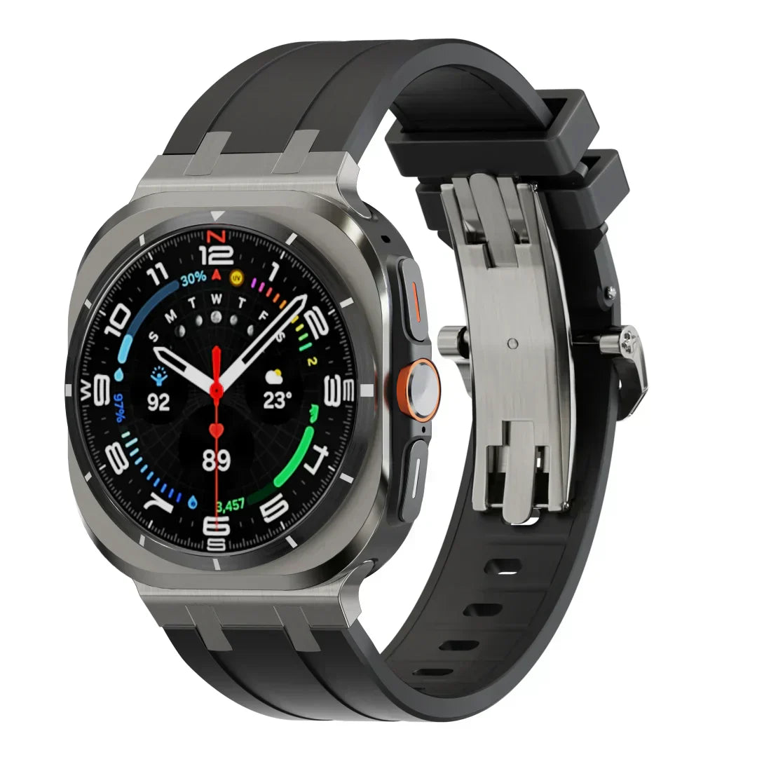 Stylish Butterfly Buckle Silicone Strap For Samsung Watch