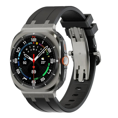 Stylish Butterfly Buckle Silicone Strap For Samsung Watch