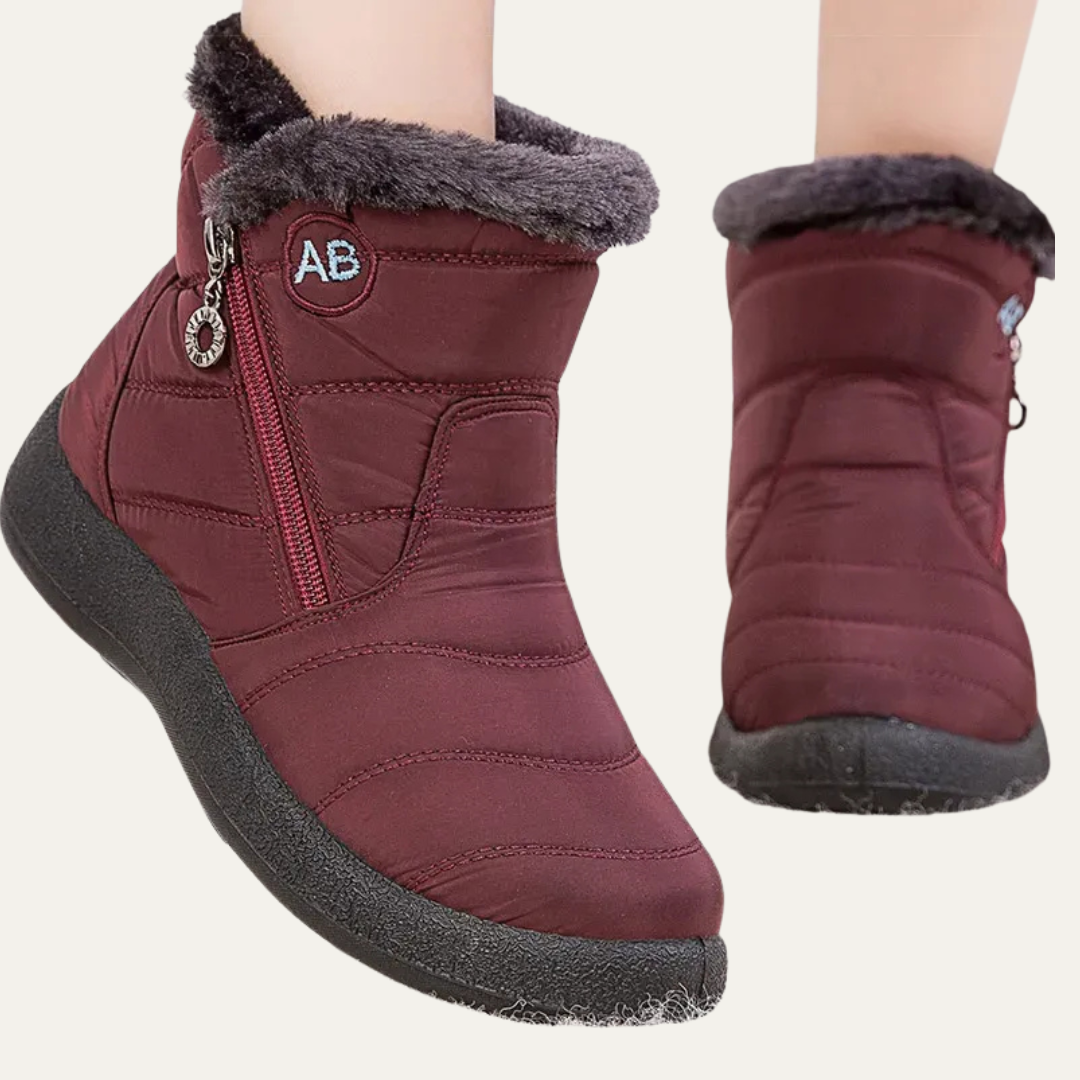 VogeLuxe | Women’s Water Resistant Faux Fur Lined Puffer Ankle Boots