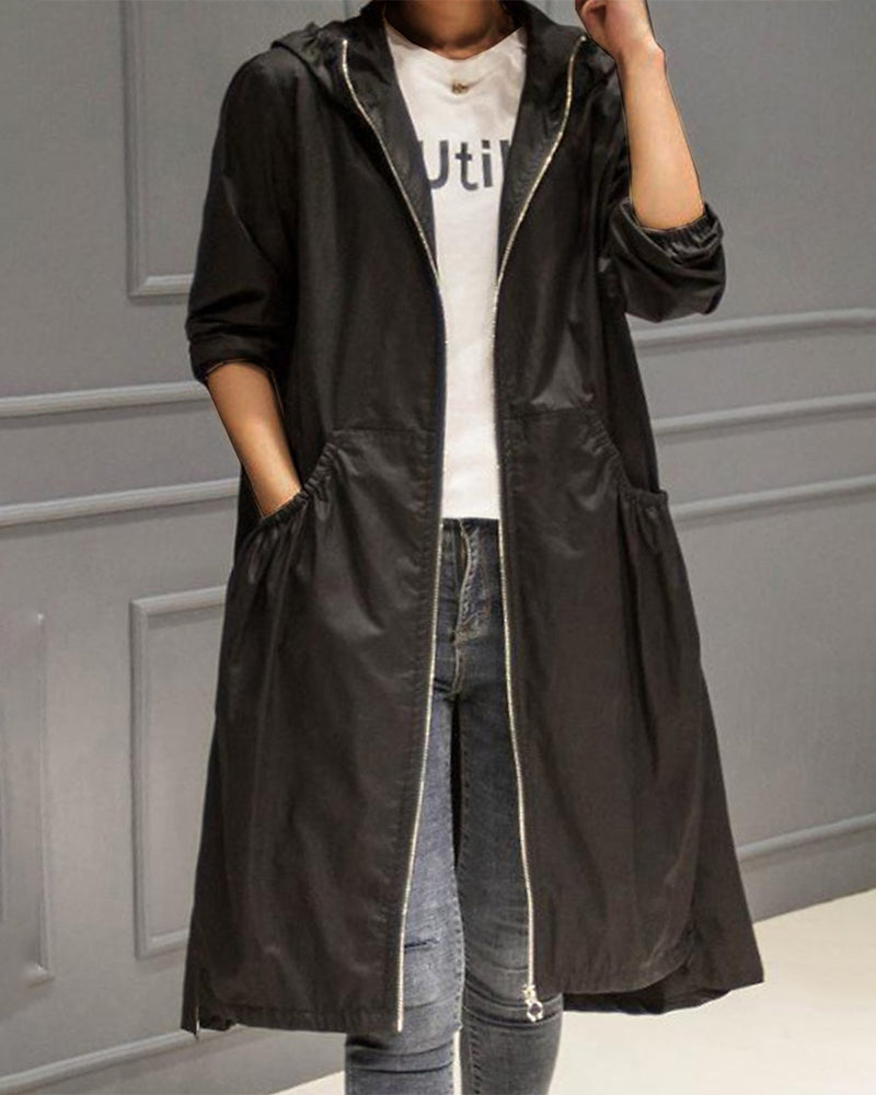 Classic Simple Short Raincoat for Women