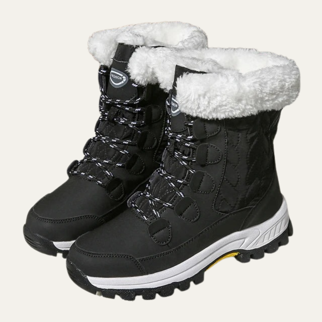 VogeLuxe | Women’s Quilted Mid Calf Snow Boot with Faux Fur Lining