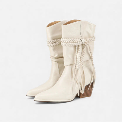 Classic Womens Ankle Boots with Thick Heel