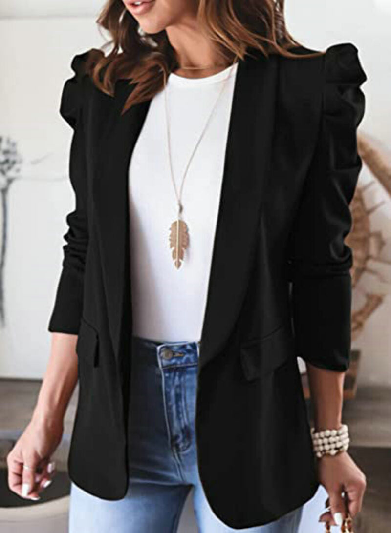 Classic Fit Women's Single Button Blazer Jacket