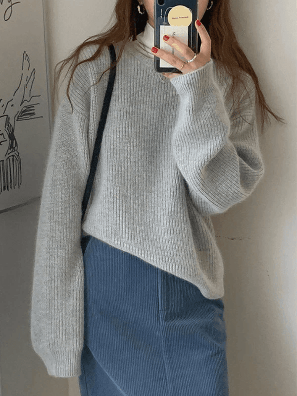 Soft Women's Cozy Crew Neck Sweater