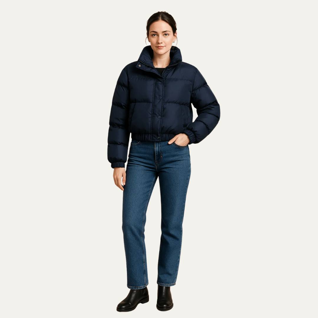 VogeLuxe | Women’s Boxy Cropped Puffer Jacket
