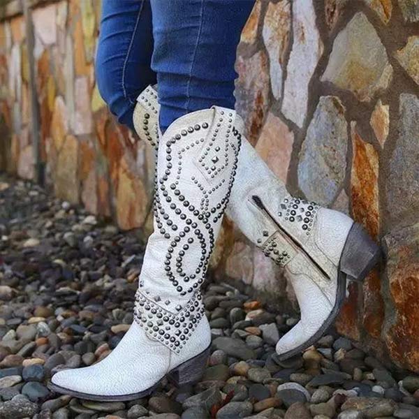 Trendy Ankle Boots - Faux Leather - Buckle Detail