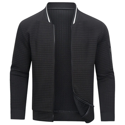 VogeLuxe | Men’s Quilted Full Zip Bomber Jacket