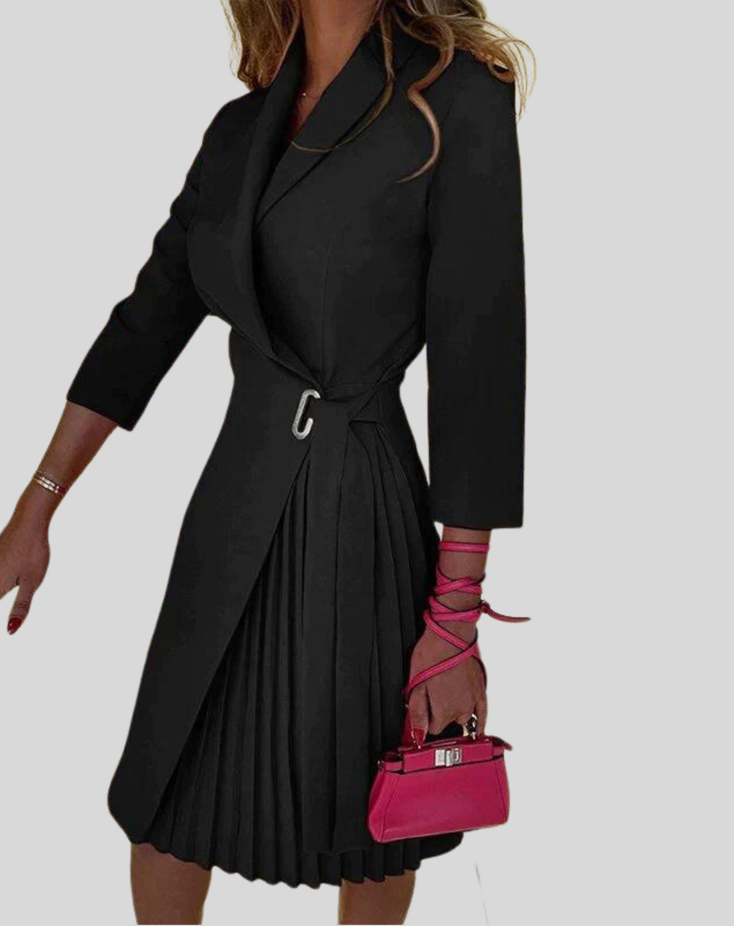 Colorful Belted Women's Shift Dress