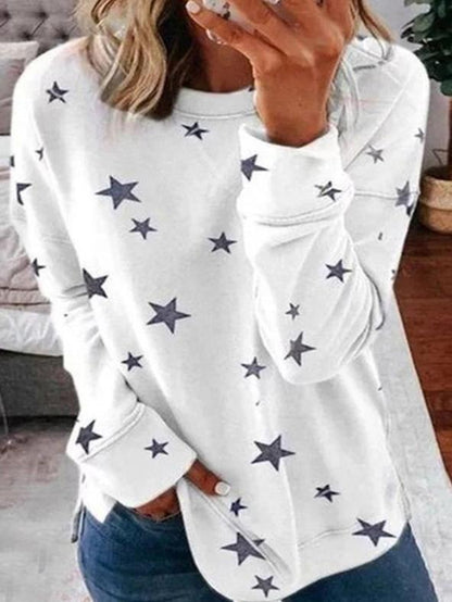 Cozy Winter Women's Star Pattern Sweatshirt
