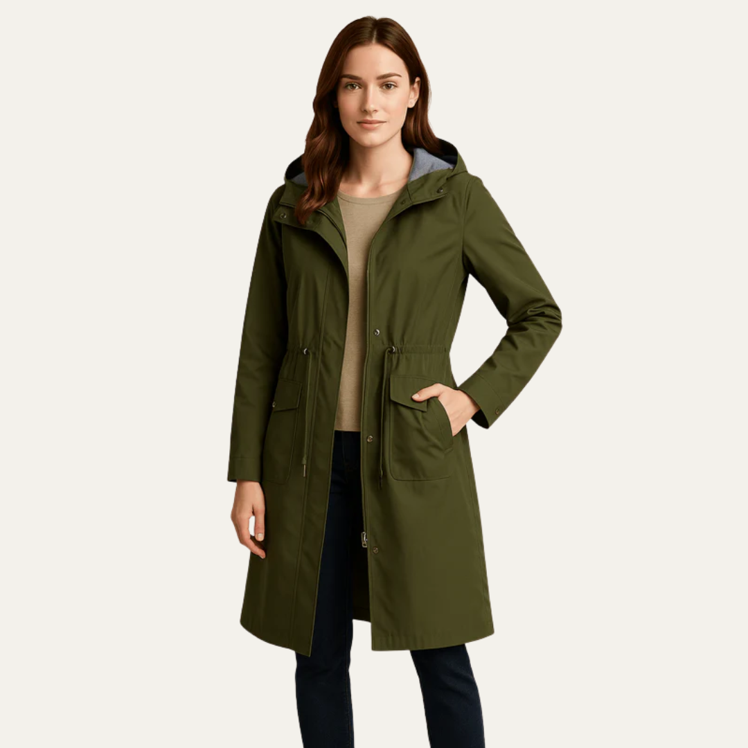 VogeLuxe | Women’s Drawstring Waist Hooded Anorak Jacket