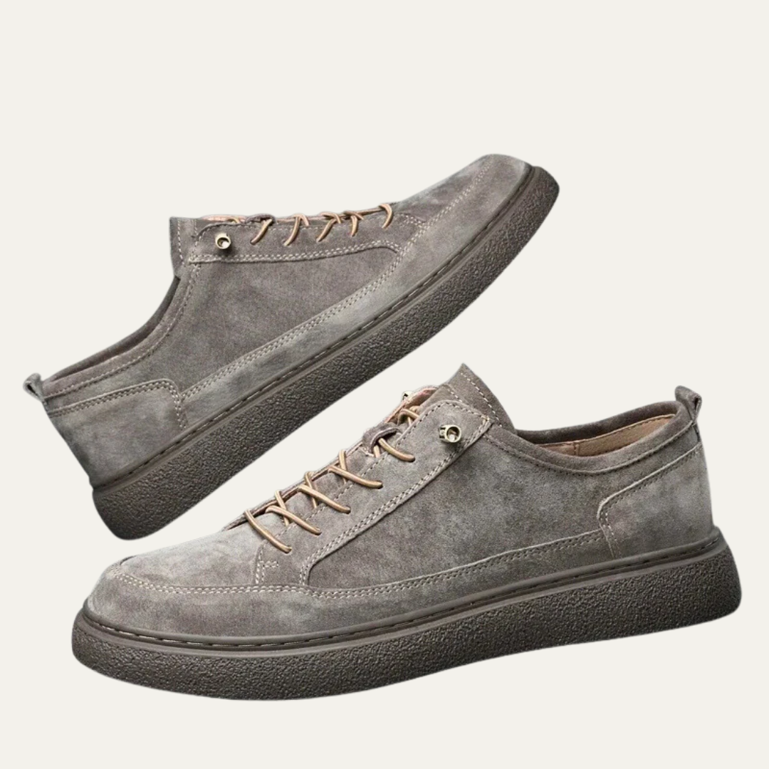 VogeLuxe | Men’s Textured Suede Derby Platform Sneakers